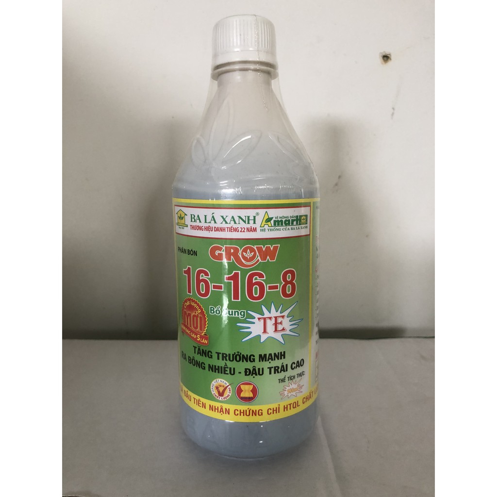 Phân Bón Lá Ba Lá Xanh 16-16-8 TE 500ml