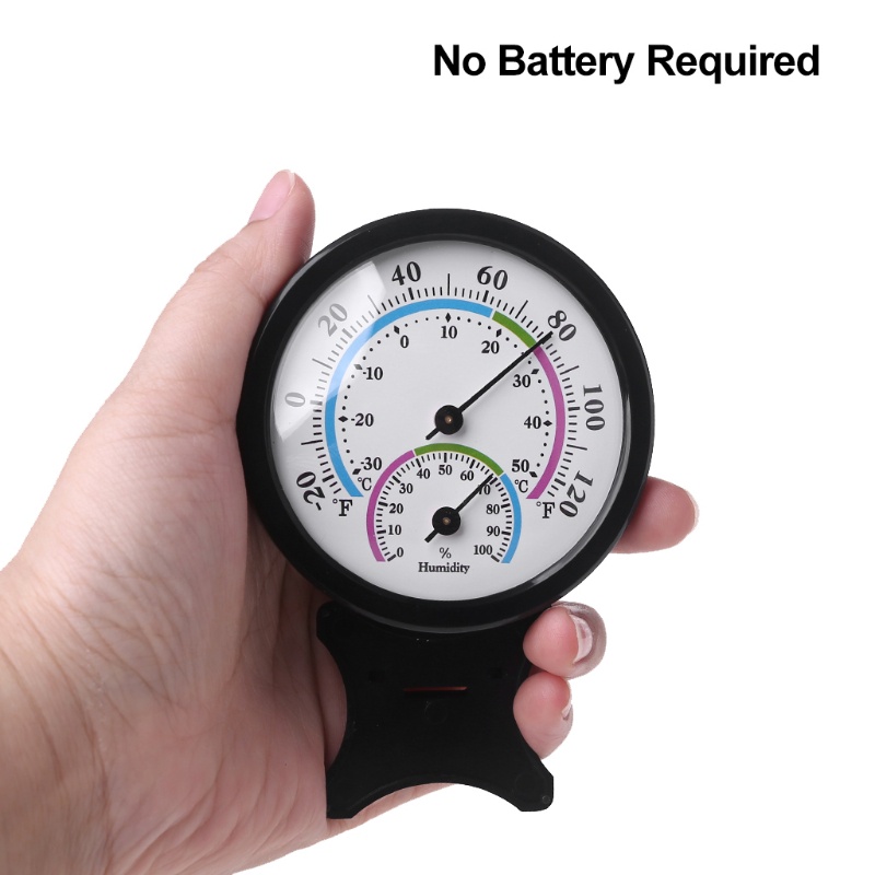 Đồng Hồ Đo Nhiệt Độ Và Độ Ẩm Mini 3 Inch 2 Trong 1 Màu Đen Tiện Dụng Cho Nhà Bếp / Văn Phòng