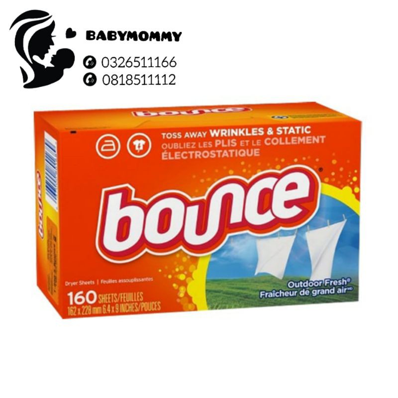 Giấy thơm BOUNCE 160 tờ, Mỹ (ẩm mốc bay mùi)