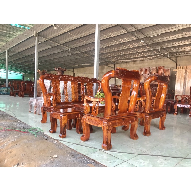 Bộ Bàn ghế Salon Phòng Khách Tay 10 gồm 6 món Giá KM