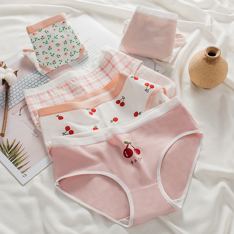 Set 5 quần lót nữ họa tiết Chery_NuciFera