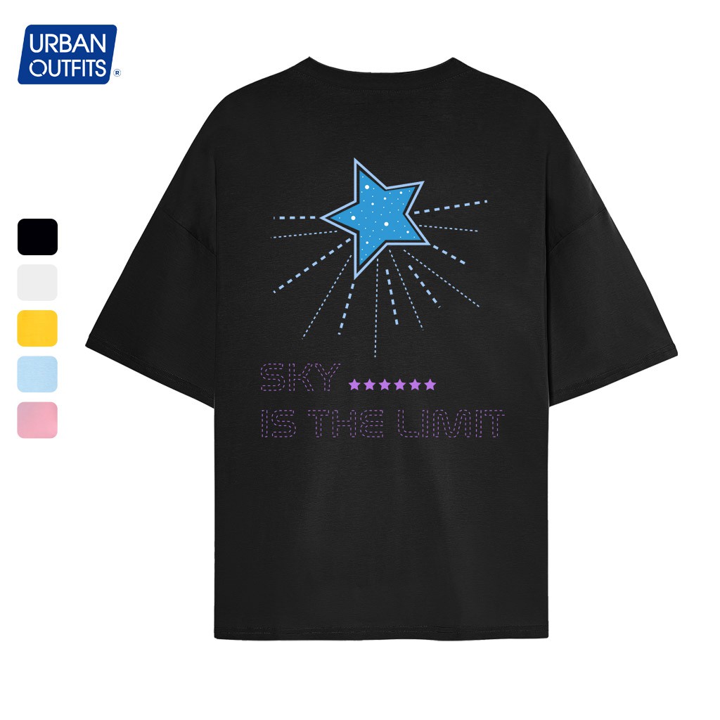 Áo Thun Tay Lỡ Nữ Nam Form Rộng URBAN OUTFITS In Sky Is The Limit ATO45 Cotton 4 Chiều Local Brand