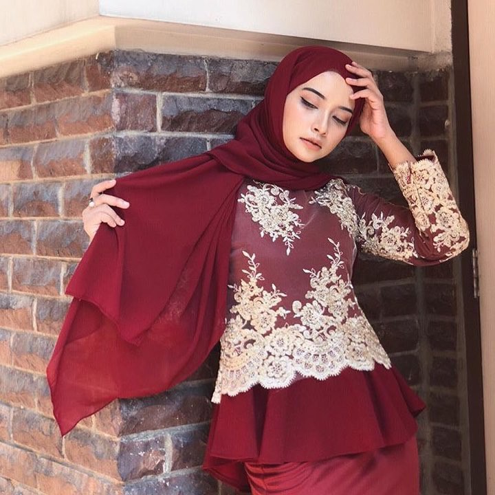  4 WARNA  Puspa Peplum Baju  raya 2022 Nikah  Tunang 