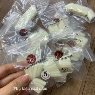 Móng úp HSM Lẻ Side Vuông, Bầu, Thang, Nhọn phom chuẩn [5,6,7,8,9] Mỗi Túi lẻ side 40 Móng