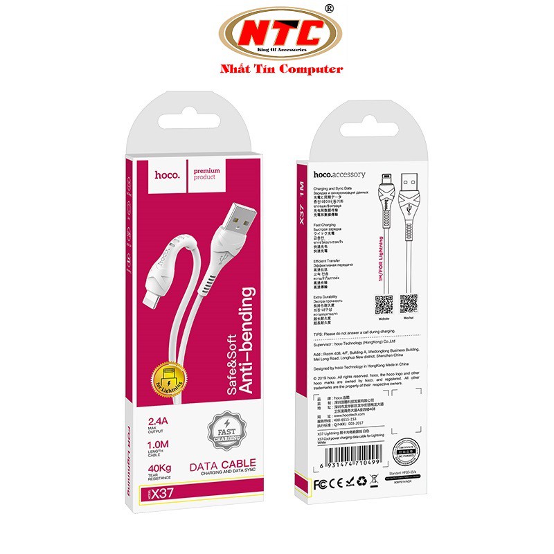 Cáp sạc và truyền dữ liệu cổng LN dành Hoco X37 Cool power dài 1M  - Nhất Tín Computer