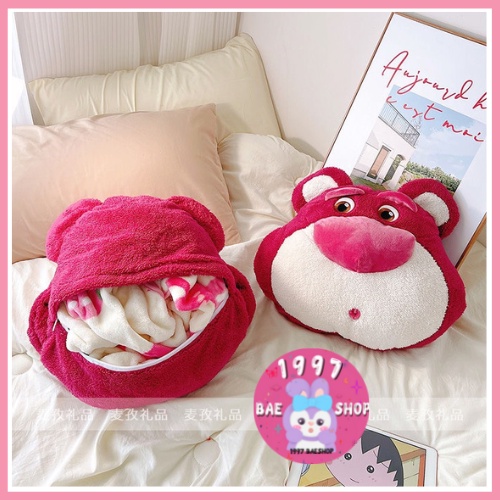 Gấu bông/Gối Lotso Hugging Bear Disney thơm strawberry xinh xắn 🍓