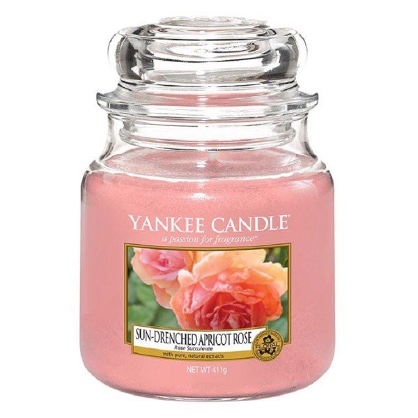 Hũ nến thơm Sun-Drenched Apricot Rose Yankee Candle YAN3297 (Size M 411g)