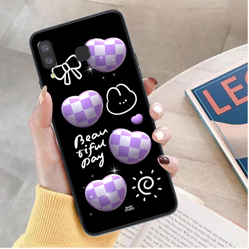 Ốp lưng điện thoại Samsung a8 star trái tim lượn sóng