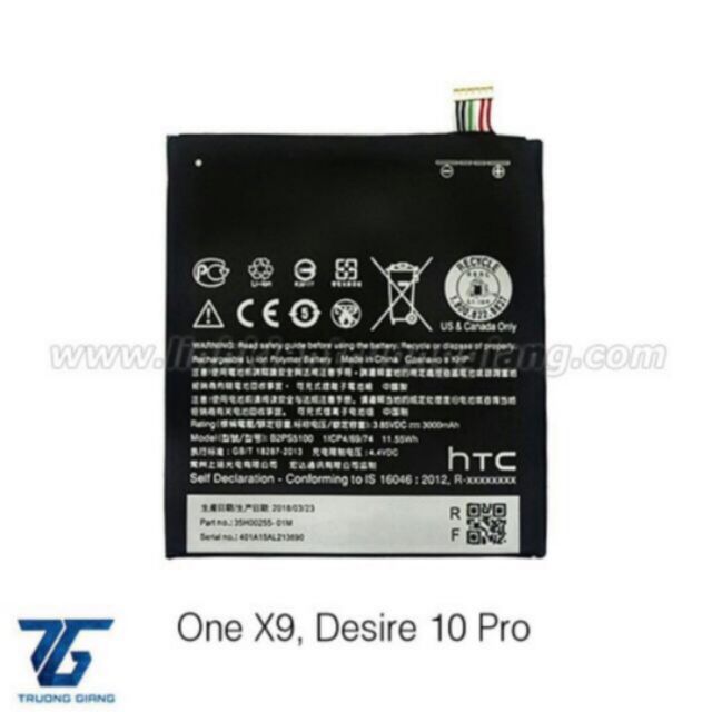 Pin HTC One X9 / Desire 10 Pro (B2PS5100) xịn bảo hành 6 tháng