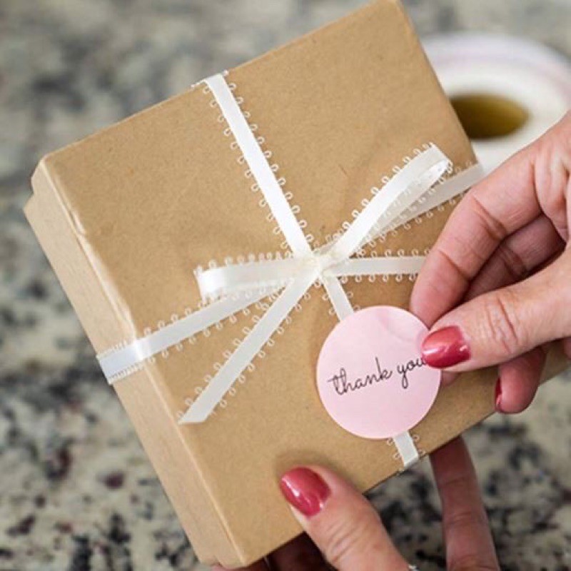 [HÀNG SẴN] 100 miếng dán Sticker dán nhãn thank you dễ thương | BigBuy360 - bigbuy360.vn