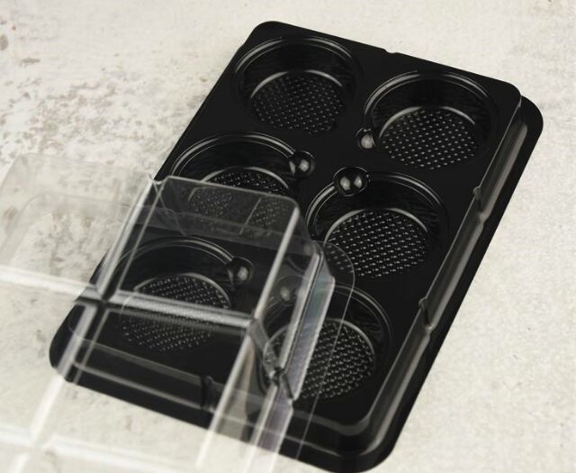 Hộp nhựa nắp trong 6 bánh 50gr ( 10 hộp) mã FG332