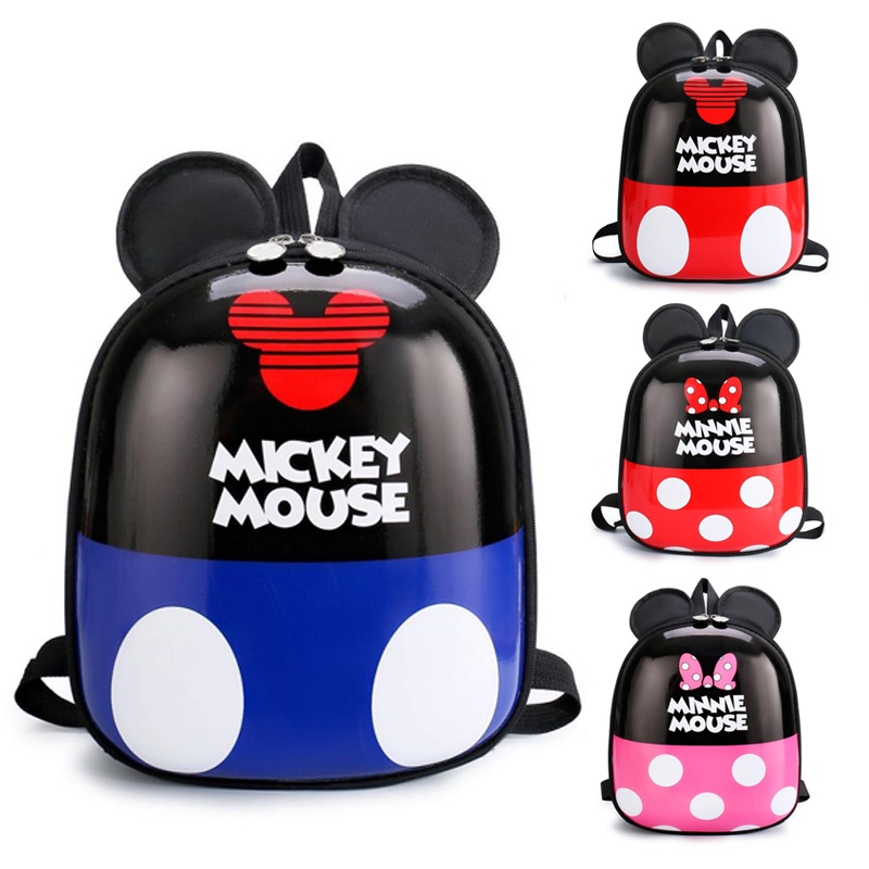 Ba Lô Silicon Chống Thấm Nước Hình Chuột Mickey Minnie Disney Cho Bé Gái Tiểu Học