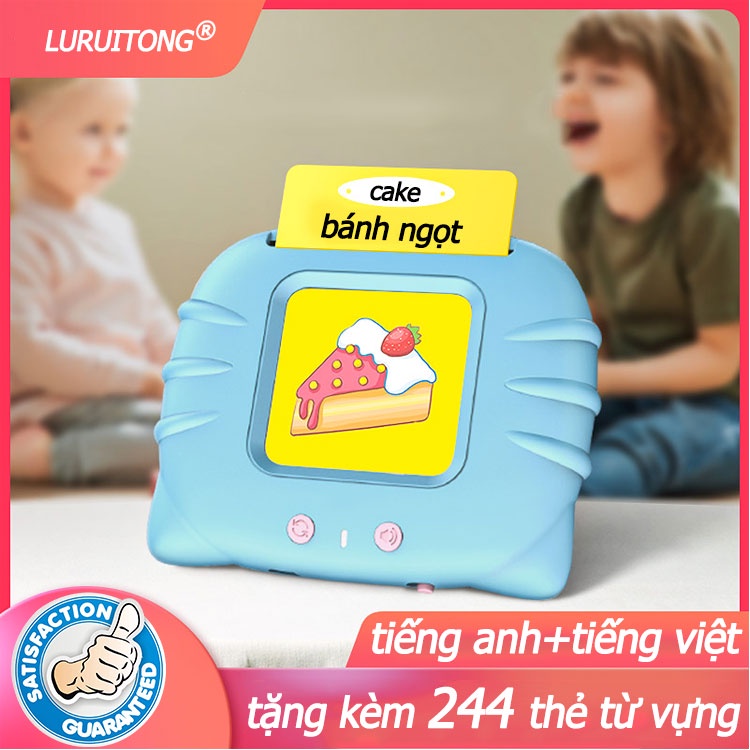 Máy Đọc Thẻ Thông Minh Flashcard Tiếng Anh-Việt 112 thẻ 224 từ vựng tiếng anh + tiếng việt sạc USB tiện dụng