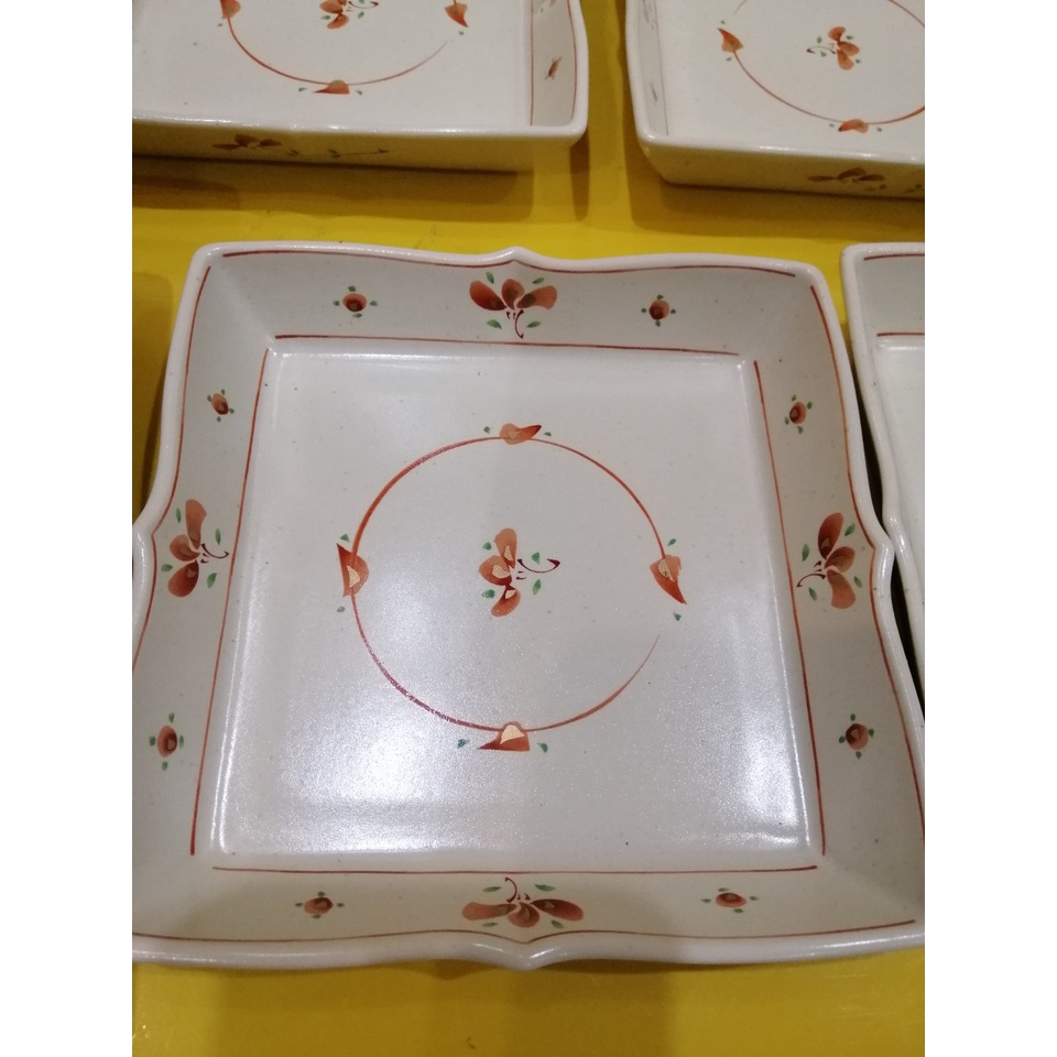 Bộ đĩa sứ nội địa Nhật (1 to và 5 nhỏ), to size 26cm, nhỏ size 14cm (mã 963)