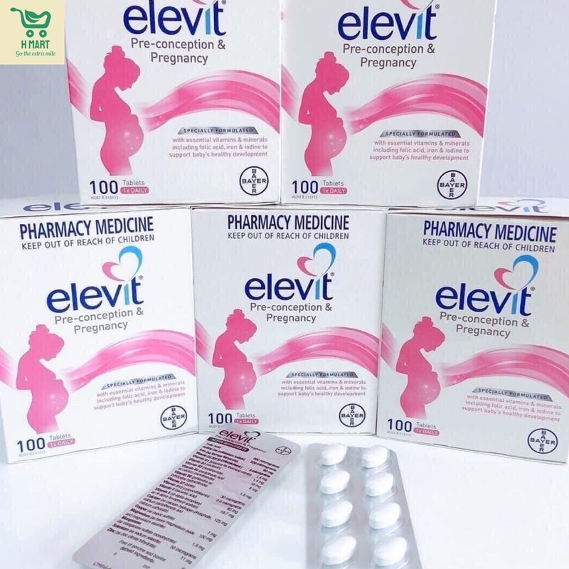 Elevit Úc hộp 100 viên - Vitamin tổng hợp cho bà bầu