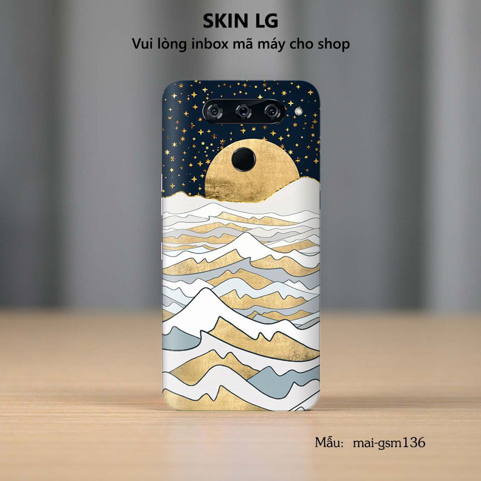 Skin dán cho các dòng điện thoại LG G7 - G8 - G6 in hình giả sơn mài nhiều màu sắc