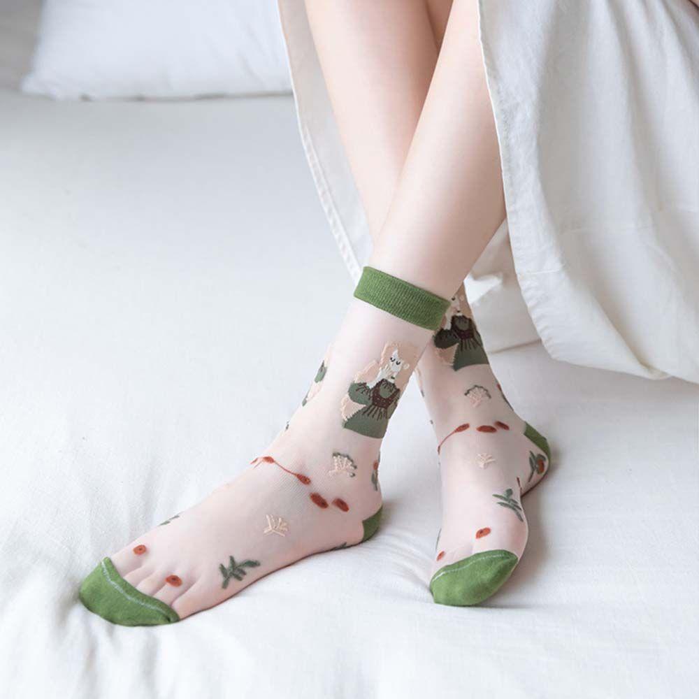 AROMA Đôi Vớ LướI Xuyên ThấU PhốI Ren Hoa ThờI Trang Cho Nữ