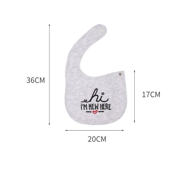 Yếm cúc chất cotton siêu mềm Sunnozy 0-12m set 2c
