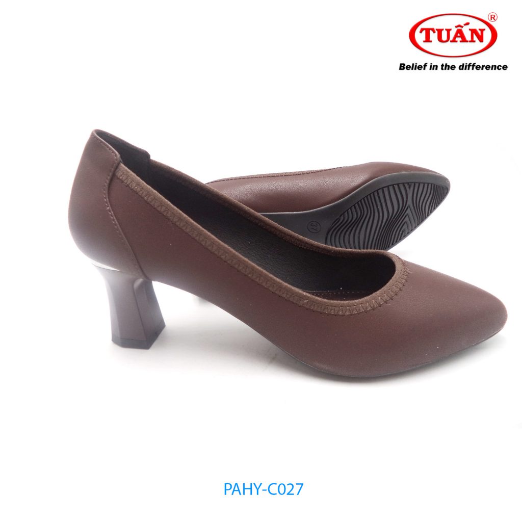Giày nữ công sở da Microfiber gót 5f 💥BIG SIZE💥35 đến 42 thương hiệu Tuấn PAHY-027