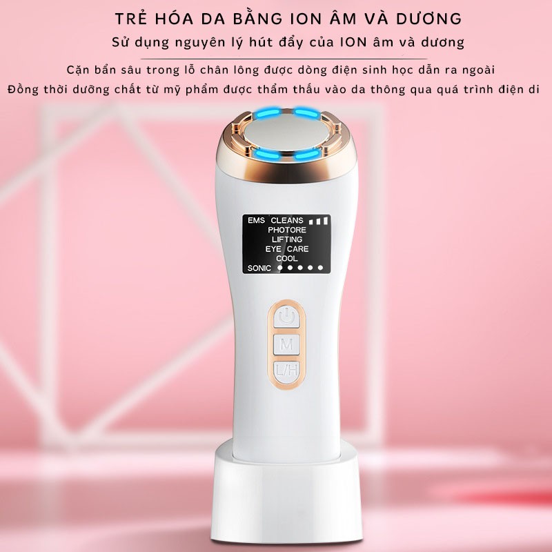  Búa Điện Di Nóng Lạnh Mát Xa Mặt Đẩy Tinh Chất Massage Chăm Sóc Da Toàn Diện XGY-013