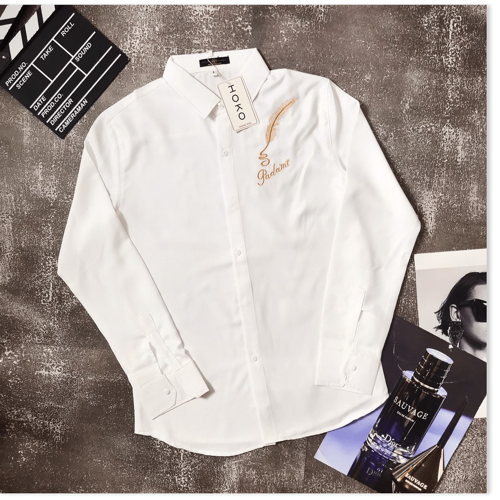 ÁO SƠ MI DÀI TAY NAM HOẠ TIẾT LÔNG VŨ SIÊU ĐẸP BAO BẢNH CHO AE KME FASHION