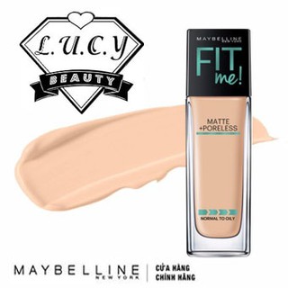 Hàng usa- kem nền lì tự nhiên maybelline fit me matte poreless foundation 30ml chuẩn auth 100%