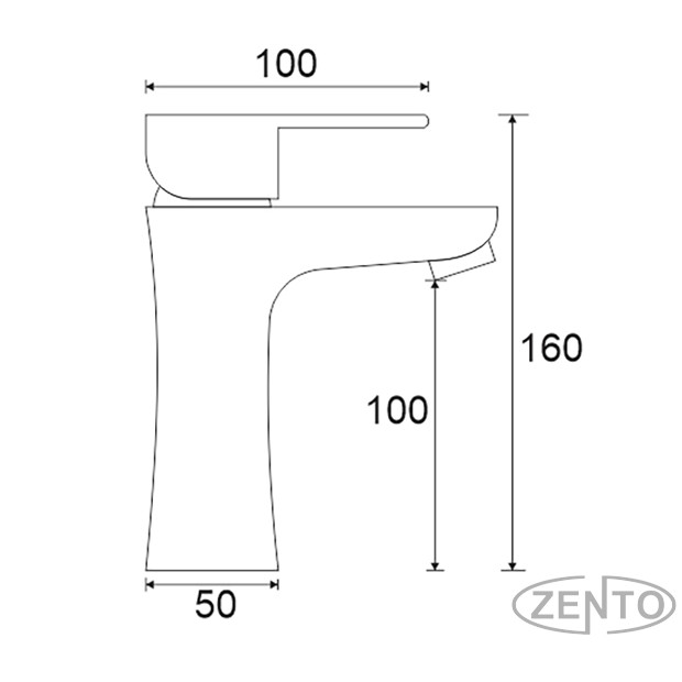 Vòi chậu rửa nóng lạnh inox 304 ZENTO - SUS3309