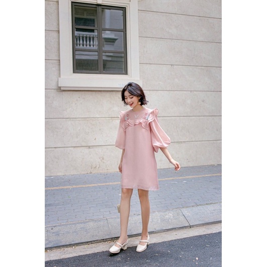 Bigsize váy tơ thêu