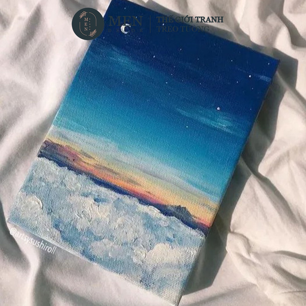 Toan vẽ tranh sơn dầu khung canvas trắng căng sẵn size lớn - MEN DECOR