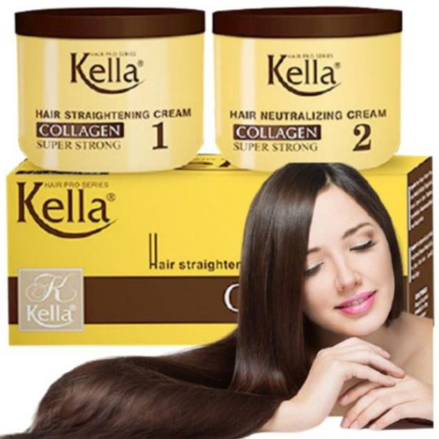 [ FREESHIP] KEM DUỖI TÓC THUỐC ÉP TÓC COLLAGEN SUPER STRONG - KELLA DUỖI