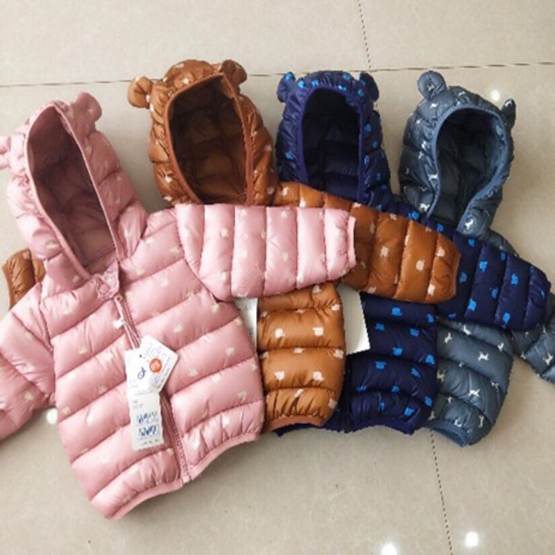 Áo khoác phao in họa tiết thời trang dành cho bé