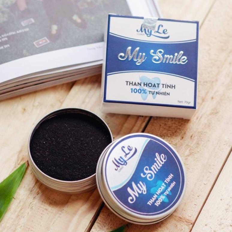 Bột trắng răng than hoạt tính My Smile 50gr bột đánh răng từ than tre hoạt tính