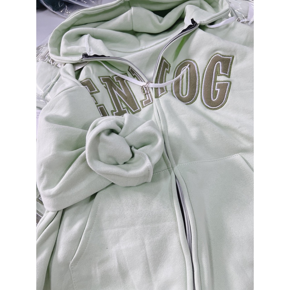 Khoác Nỉ Mũ 2 Lớp Dáng Rộng Nam Nữ Chữ En Unisex Khoác Mũ Rộng