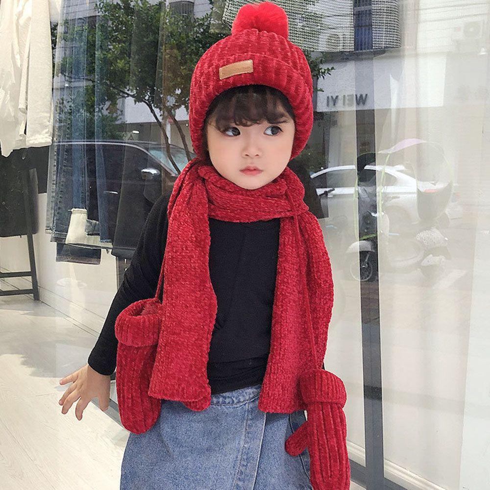 1 set Mũ Len Và Găng Tay Giữ Ấm Cho Bé MIHAN1