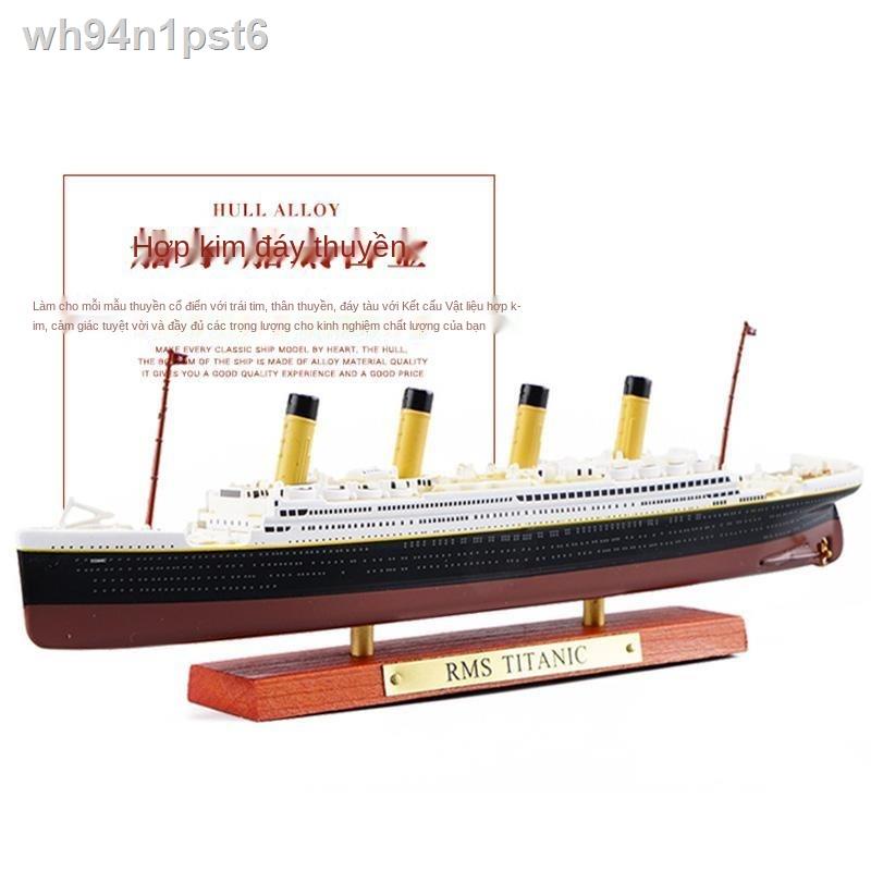 №◆Tàu du lịch sang trọng cổ điển mô phỏng mô hình tàu hợp kim Titanic TITANIC Pháp đồ trang trí bộ sưu tậ