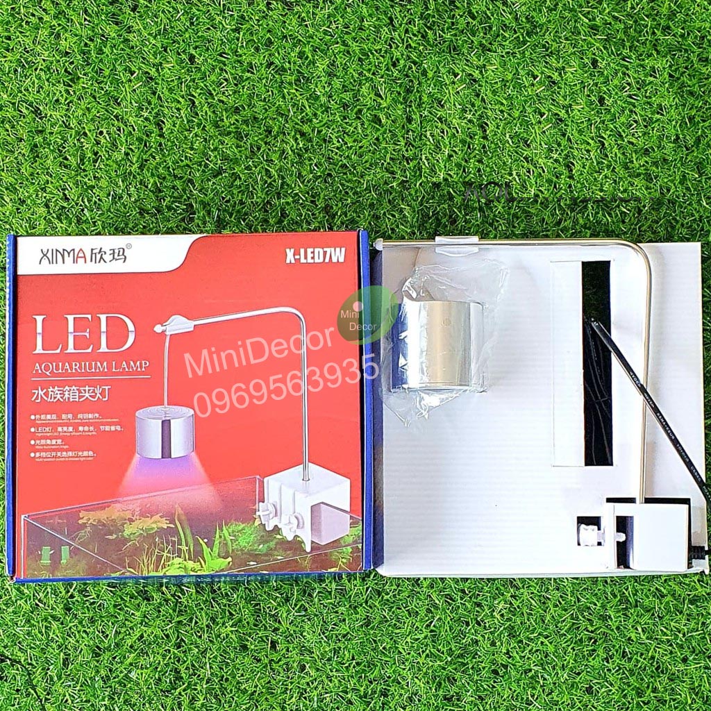 Đèn Led Kẹp XINMA 3W 5W 7W Cao cấp Cho Bể Thủy Sinh Và Bể Bán Cạn
