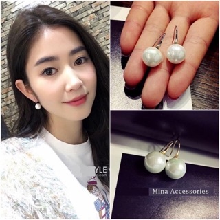 Bông Tai Móc Câu Đính Hạt Nhân Tạo