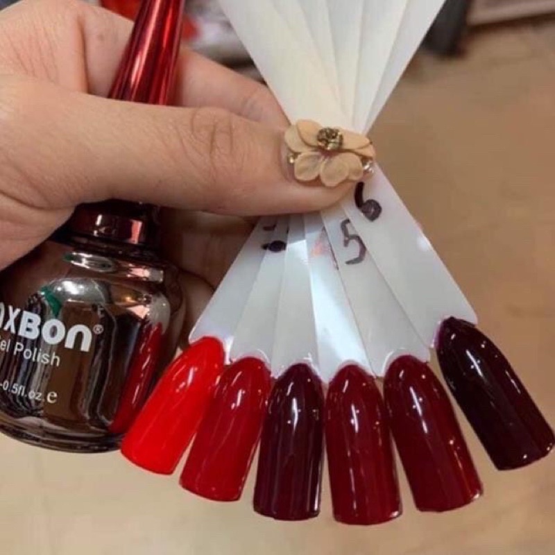 Sơn gel tông đỏ hãng Mxbon đặc và mướt