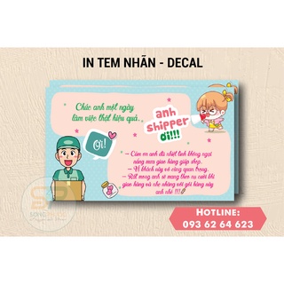 Tem nhãn dán cảm ơn anh shipper