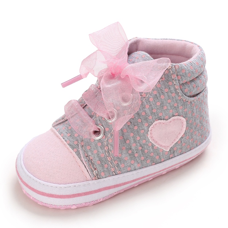 Giày Sneaker Màu Xám Chủ Đề Giáng Sinh Cho Bé Gái 1 Tuổi