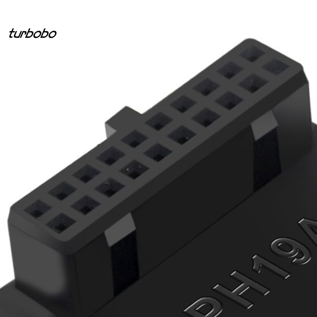 Đầu kết nối bo mạch chủ chuyển đổi USB3.0 19/20 chân 90 độ truyền dữ liệu lossless tiện lợi dành cho máy tính