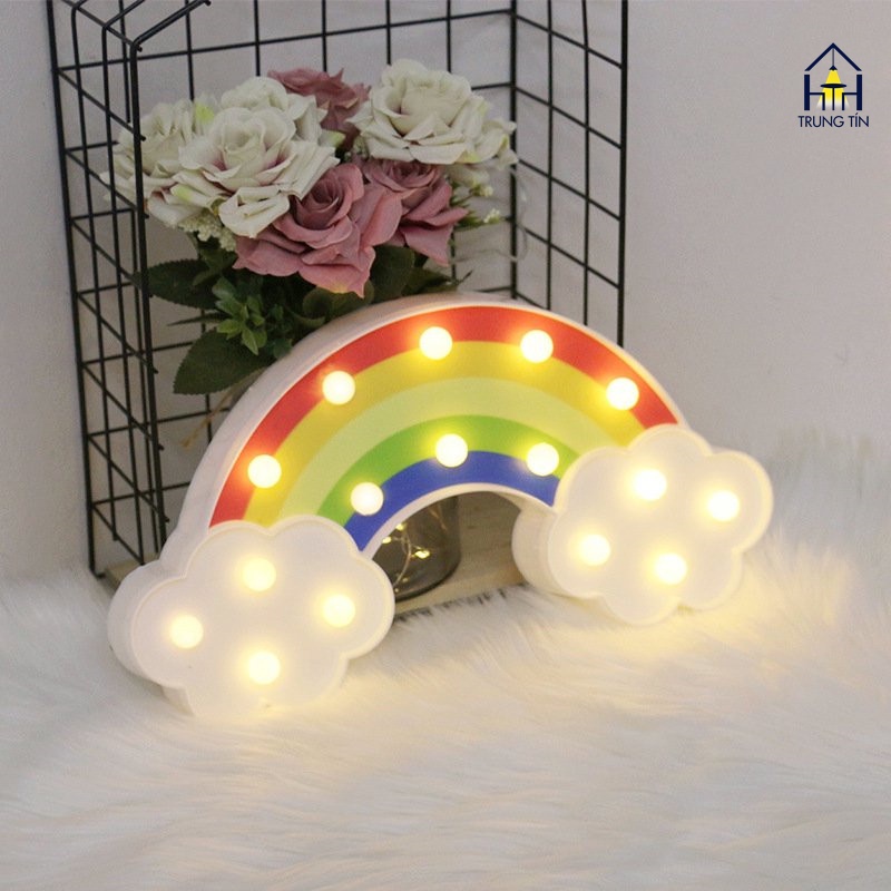 Đèn led hình cầu vồng thích hợp trang trí DECOR tiệm , đầu giường phòng ngủ làm đèn ngủ Trung Tín