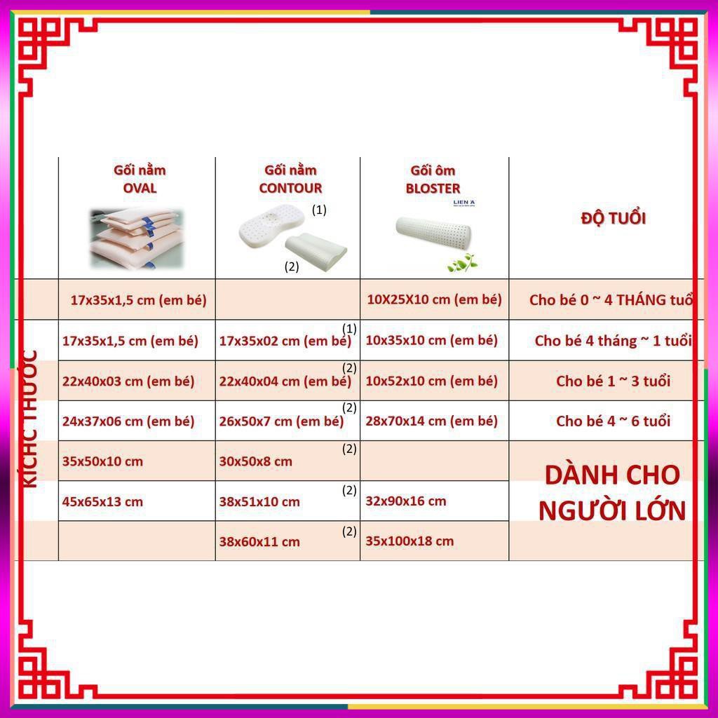 ( Nguyendieplinh )  ( CC2016 ) Gối ôm cao su Bolster Liên Á (nhiều kích thước) - 100% CHÍNH HÃNG