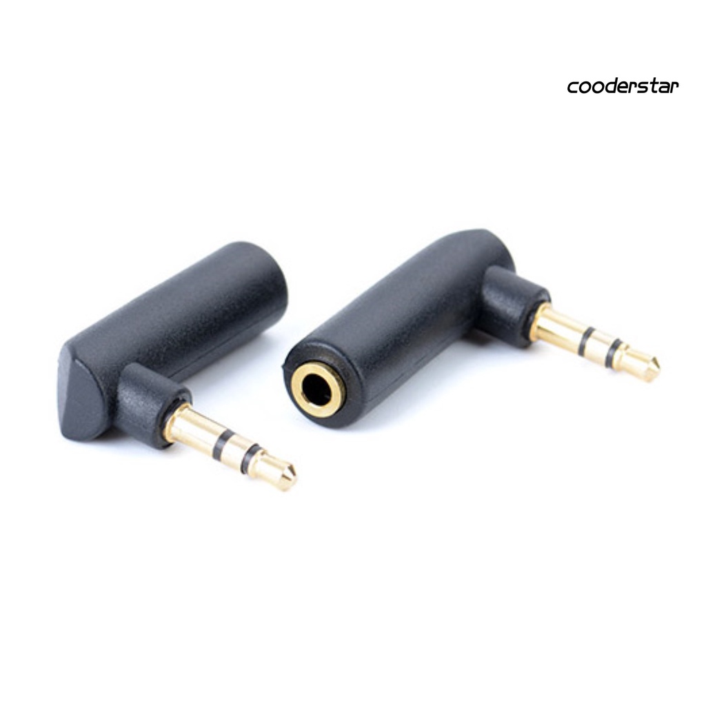 Đầu chuyển đổi âm thanh từ giắc cắm 3.5mm 3 / 4 cực 90 độ
