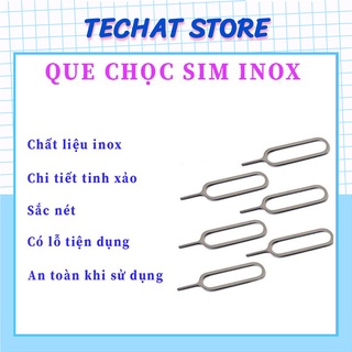 [DEAL 1K] QUE CHỌC SIM INOX - CÂY CHỌC SIM INOX - TeChat