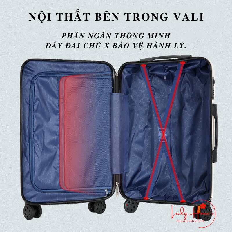 HÌNH THẬT_Vali Du Lịch Tay Kéo In Hình MATISSE Chất Liệu Nhựa PC+ABS Dày Dặn 4 Bánh Xe Xoay 360 Độ Hàng Sẵn Kho