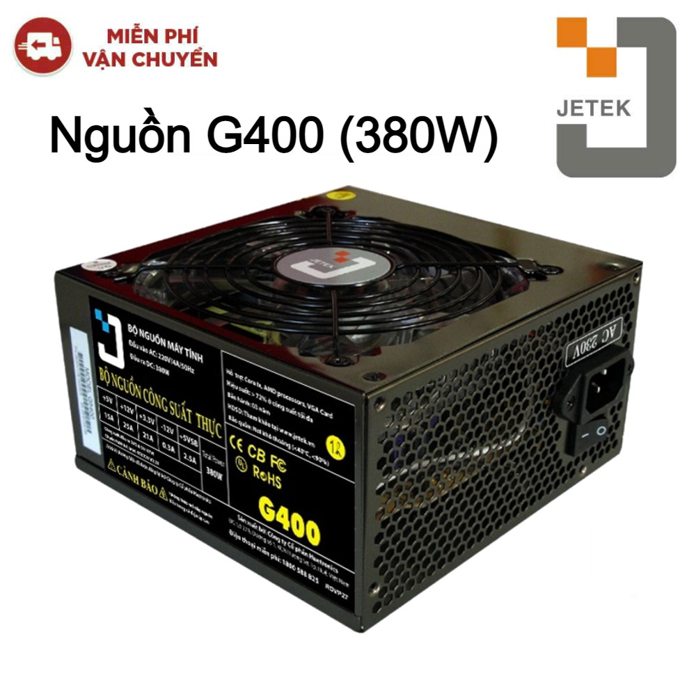 Nguồn máy tính JETEK G400 (380W) - Hàng chính hãng new 100%