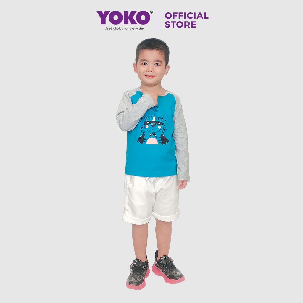 [Mã BMBAU50 giảm 7% đơn 150K] Áo Thun Tay Dài Bé Trai (1-9 Tuổi) YOKO KID’S FASHION 21349T