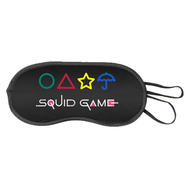 [Hàng mới về] Mặt nạ che mắt khi ngủ mềm mại họa tiết phim Squid Game mềm mại tiện lợi cho nam và nữ khi đi du lịch