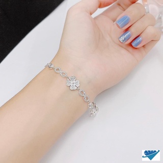 Lắc tay bạc cỏ 4 lá bạc 925